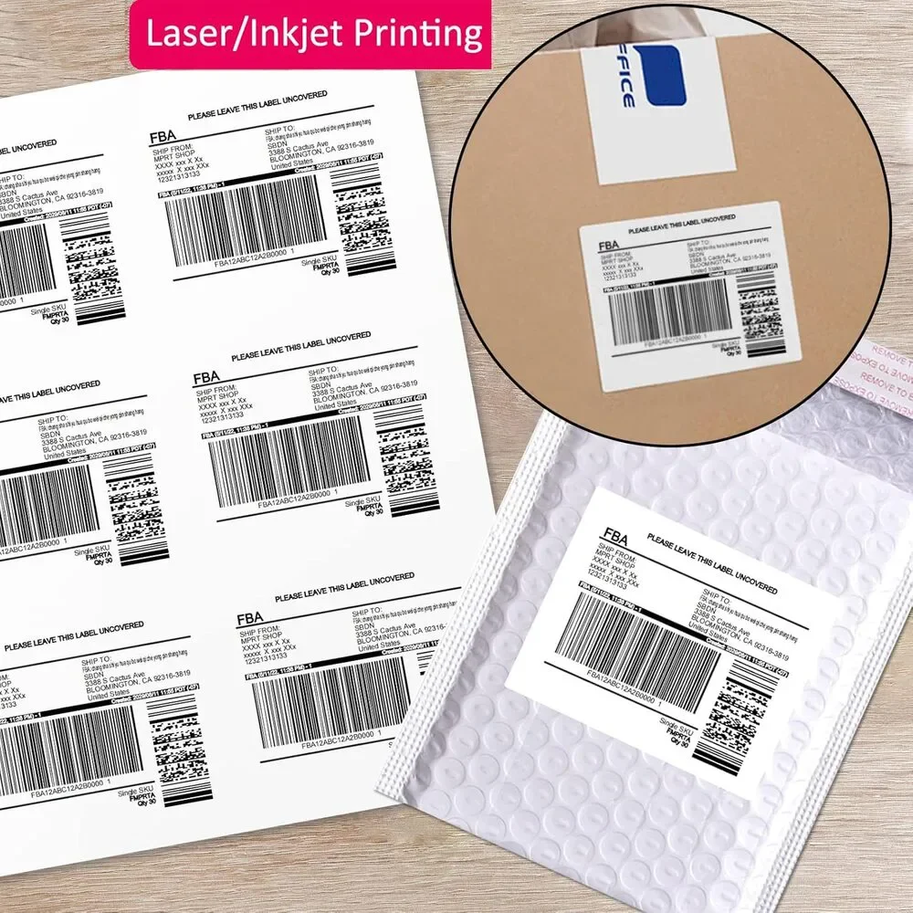NEW 600/6 per page Label Stickers- 3-1/3